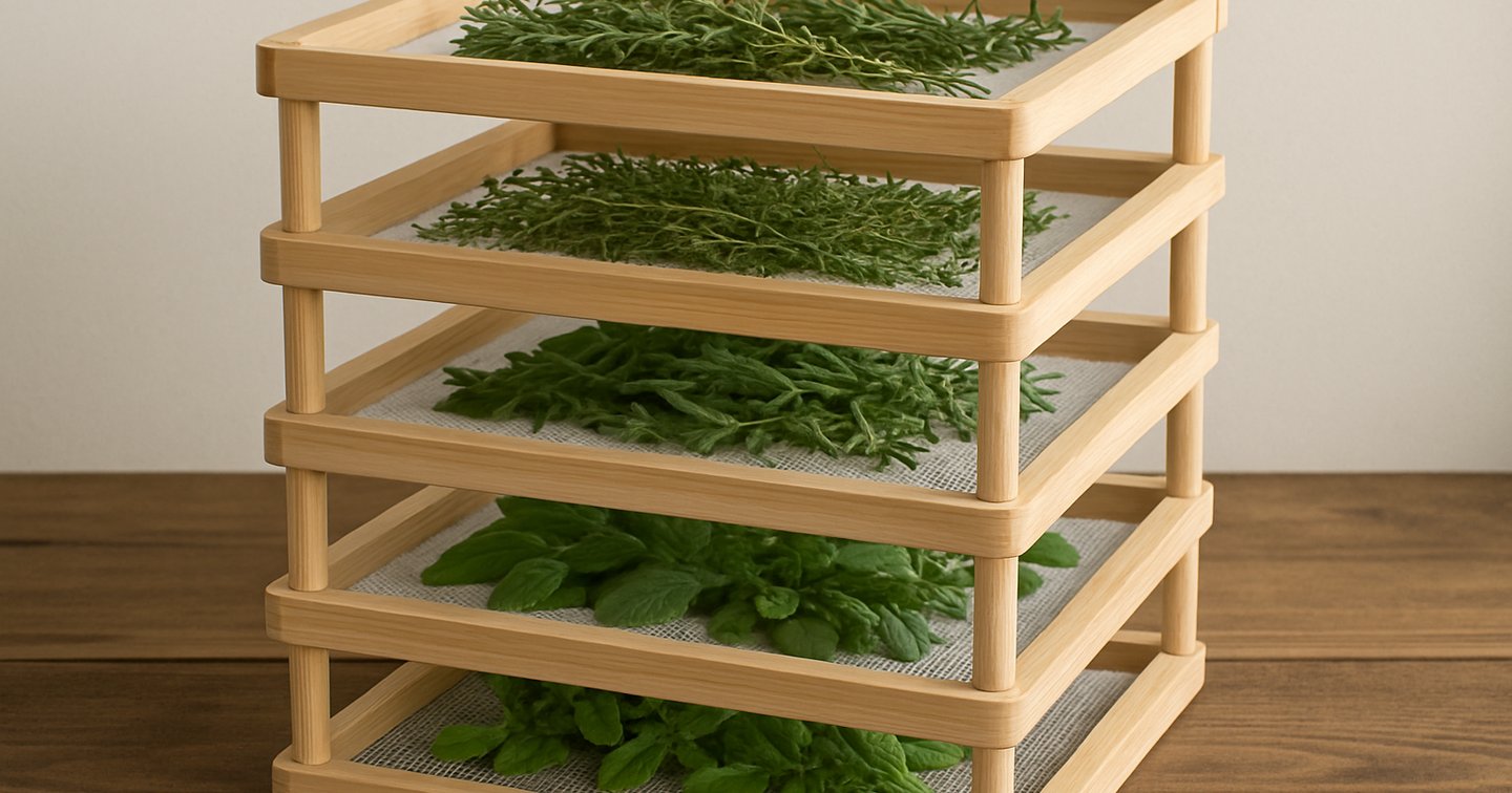 DIY Guide: How to Build a Stackable Herb Drying Rack | Evergreen Home