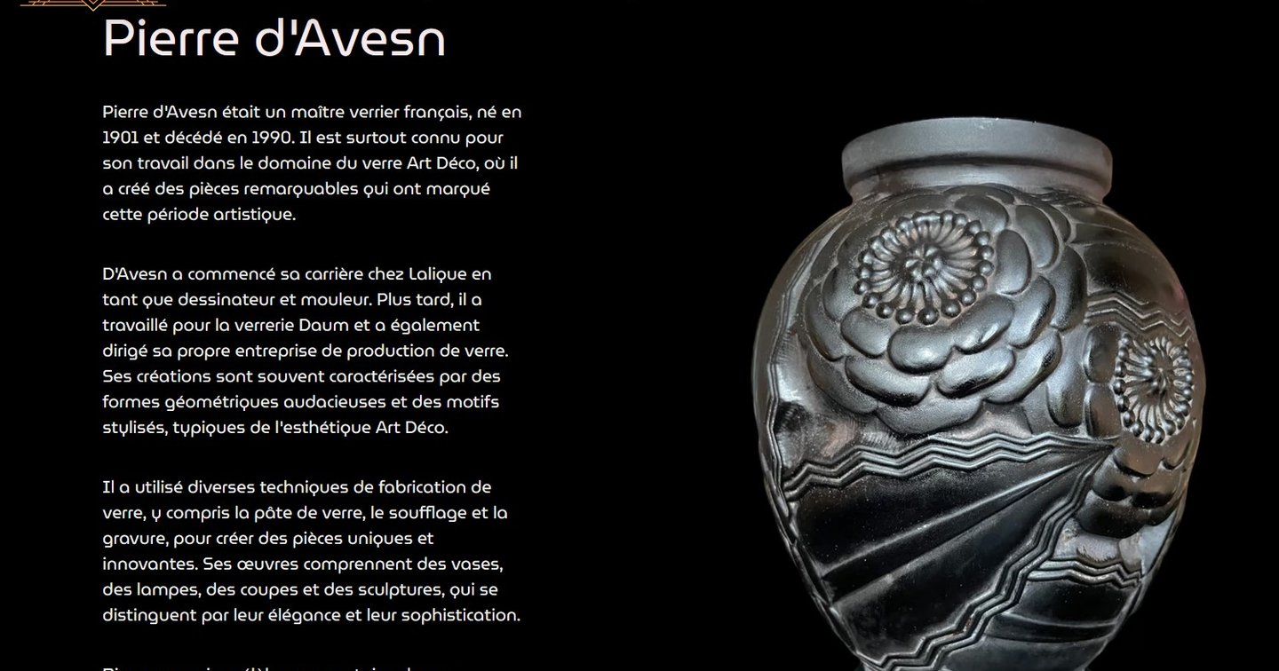 Pierre d'Avesn | Galerie Verre 1900