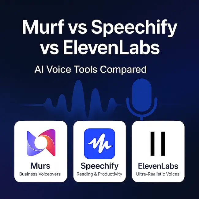 Murf vs Speechify vs ElevenLabs comparison