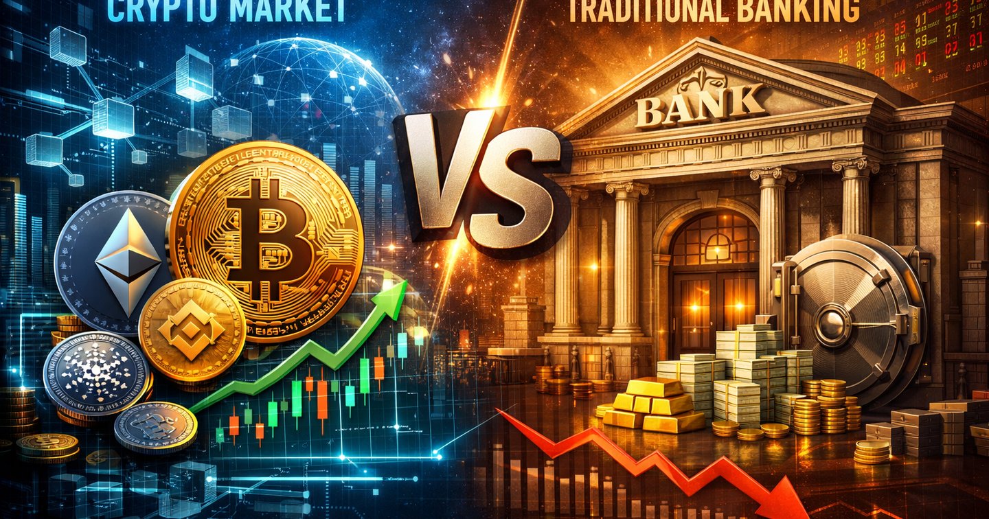 Will the Crypto Market Become the Primary Competitor to Traditional Banking  Systems? A Future Vision | Econo Trade Insights