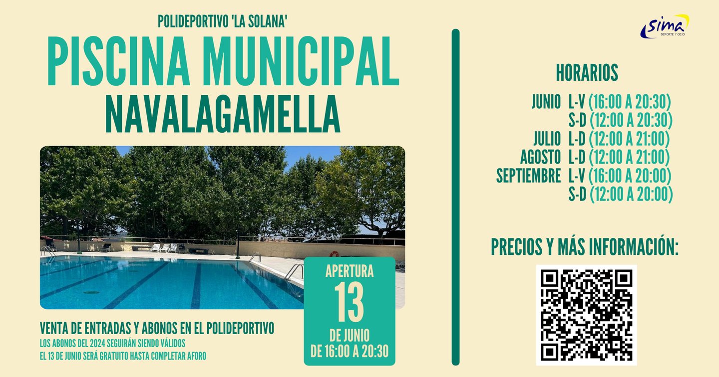 Apertura Piscina Municipal | Ayuntamiento de Navalagamella