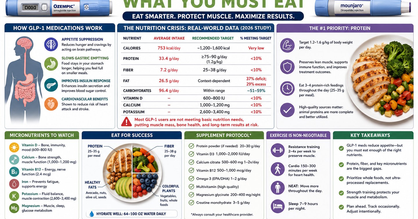 What Should You Eat on Ozempic, Wegovy, or Mounjaro? The Complete GLP-1 Nutrition Guide to Protect Muscle and Maximize Weight Loss | DR T S DIDWAL What Should You Eat on Ozempic, Wegovy, or Mounjaro? The Complete GLP-1 Nutrition Guide to Protect Muscle and Maximize Weight Loss | DR T S DIDWAL