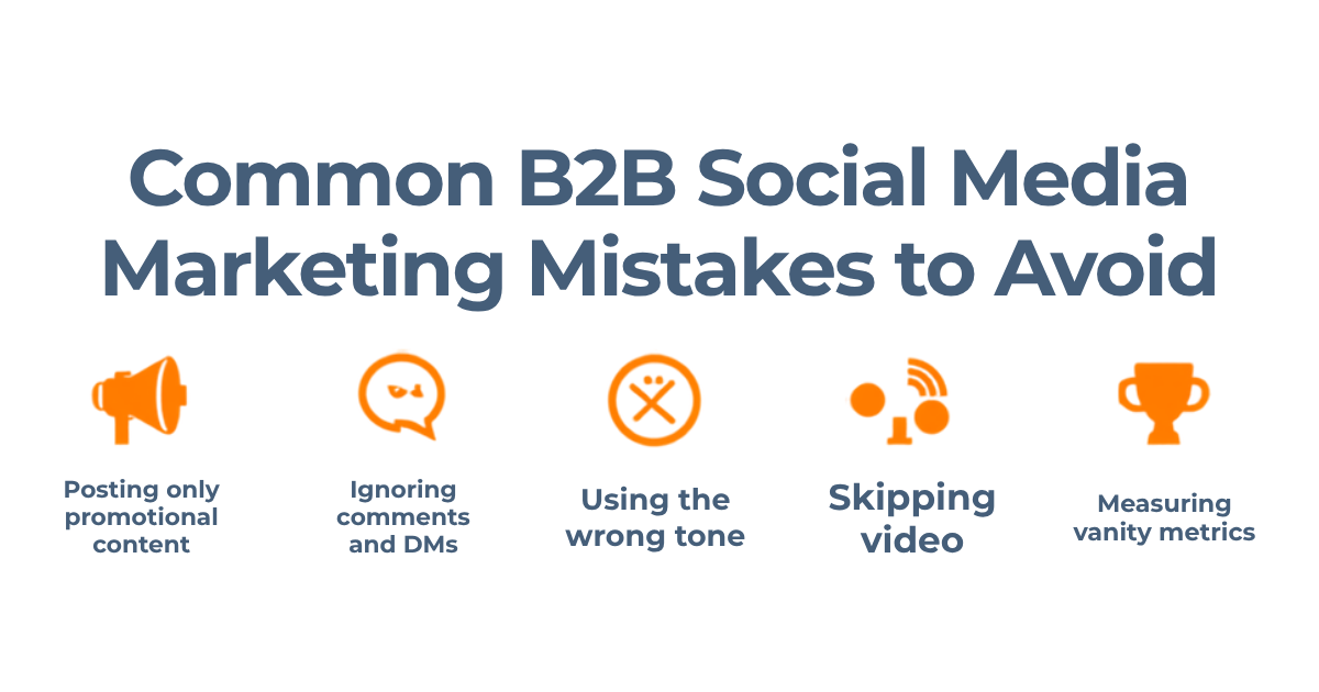 common b2b social media marketing mistakes to avoid