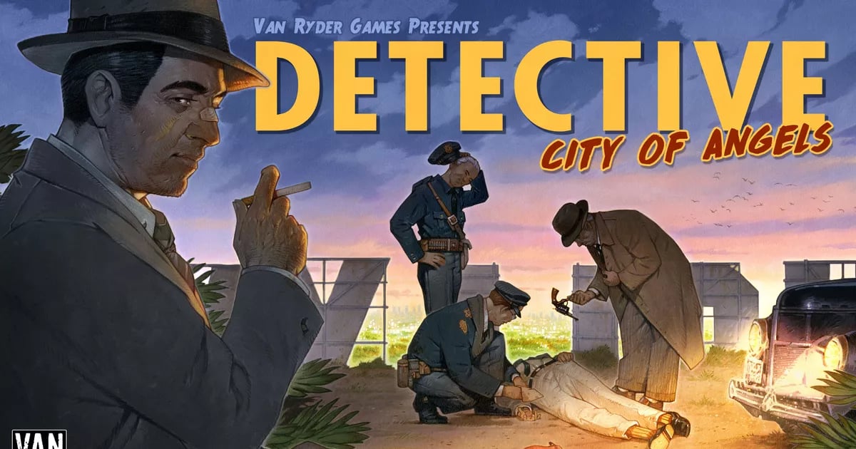 Box cover of the board game Detective: City of Angels.