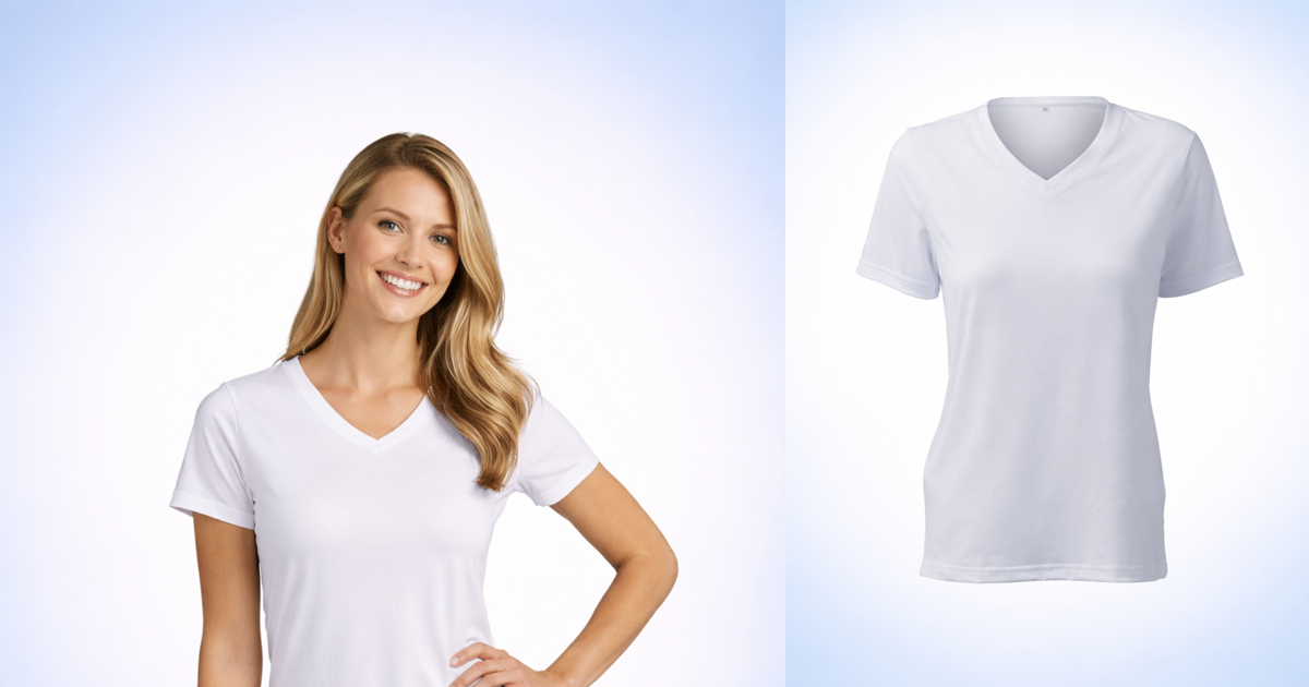 Damen Funktionsshirt weiß mit V-Ausschnitt - individuell gestaltbares Sportshirt aus Polyester 