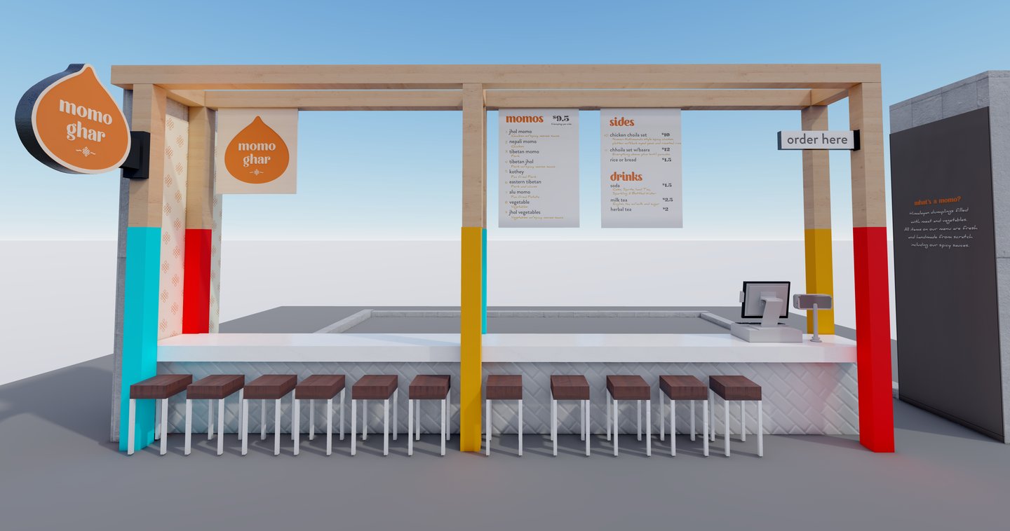 Momo Ghar Interior Environmental Rendering