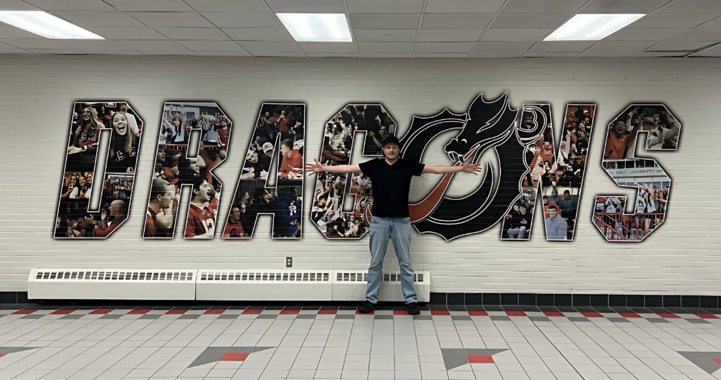 wall print of school team name