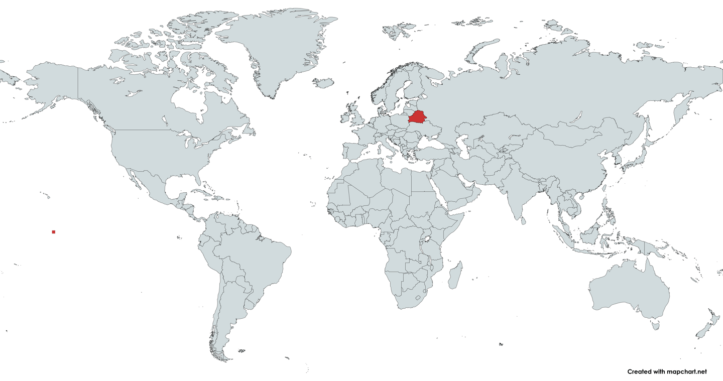 Belarus on the World Map
