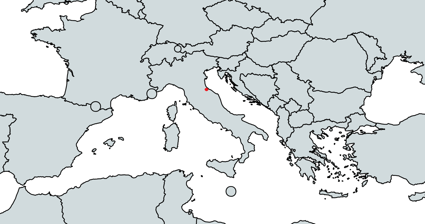 San Marino on the World Map