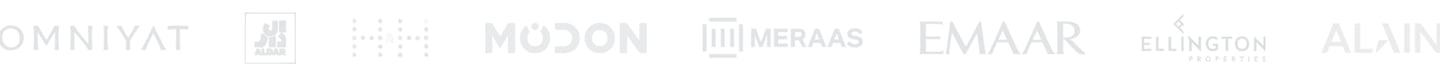 Developer partners of Bond Properties Global, including Omniyat, Aldar, H&H, Modon Meraas, Emaar and Ellington.