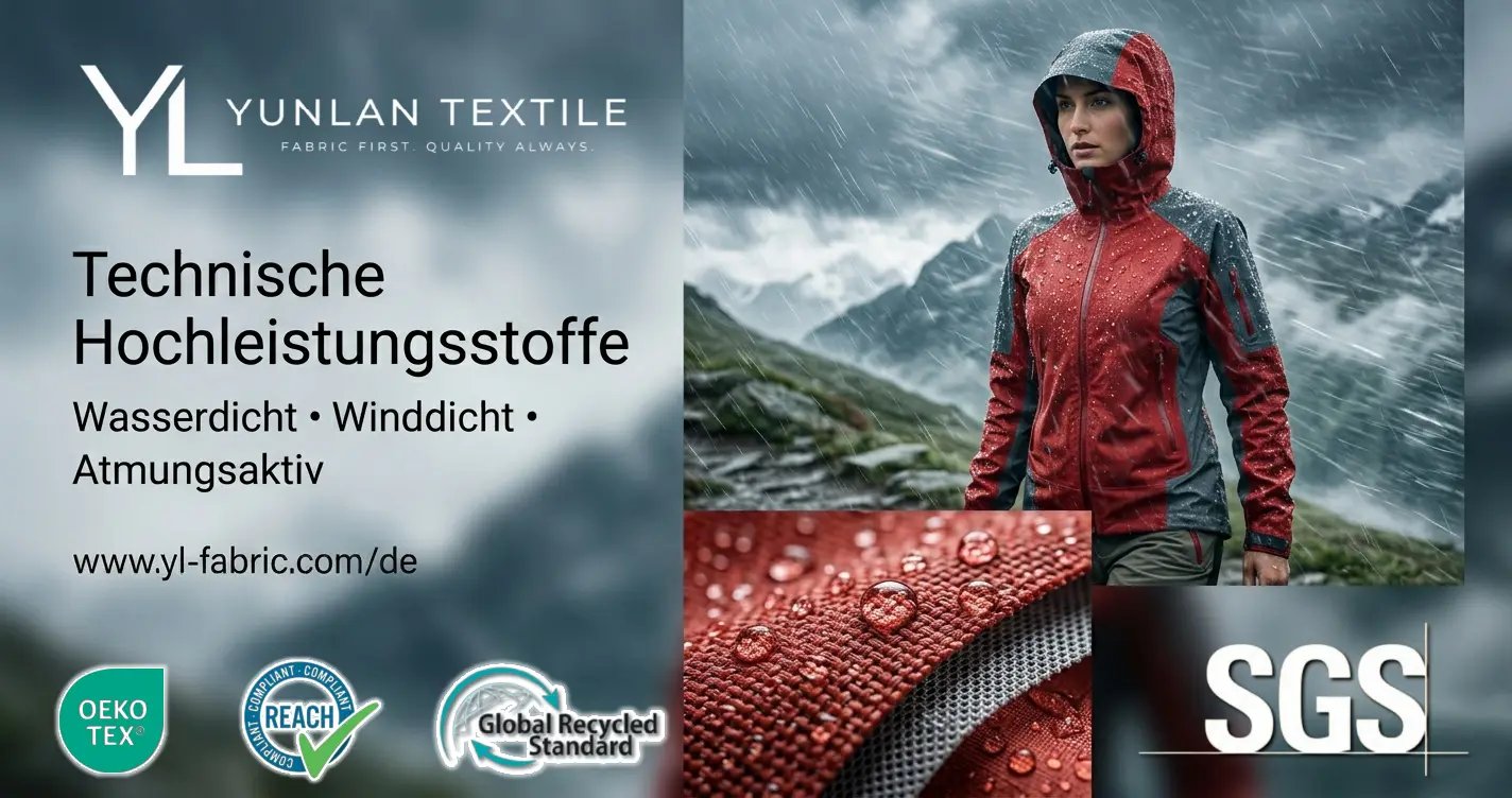Hardshelljacke mit wasserdichtem atmungsaktivem Gewebe