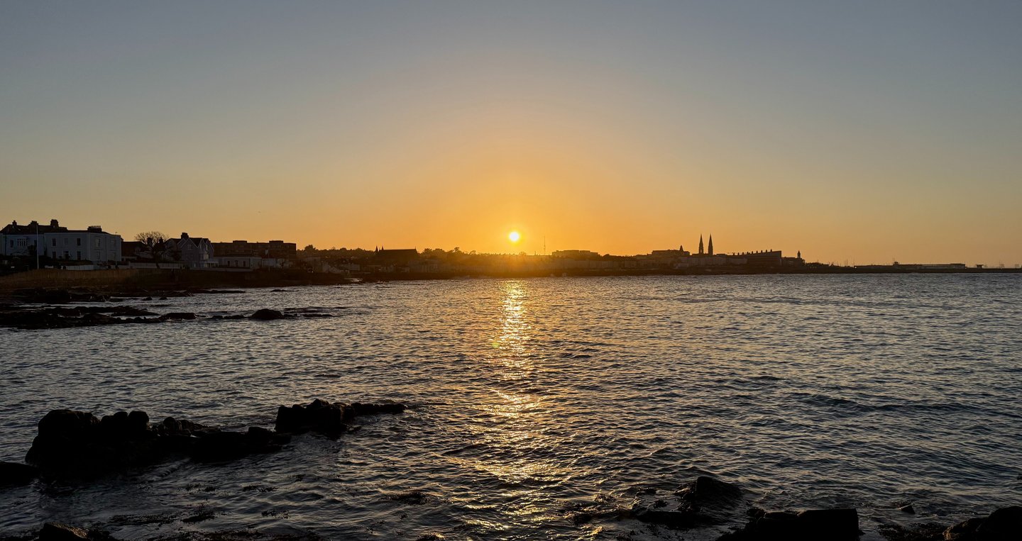 Sunset over an Irish Bay