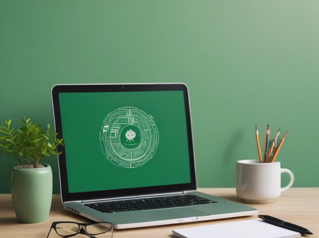 Laptop displaying a virtual Feng Shui consultation Bagua map by Organize & Align 360 LLC