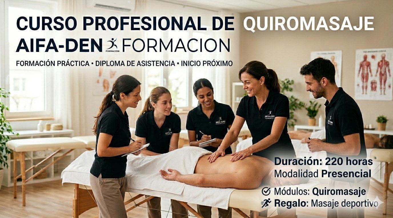 Curso quiromasaje y masaje deportivo-Palma de Malorca