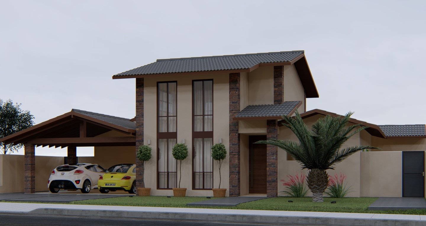 fachada sobrado estilo rustico