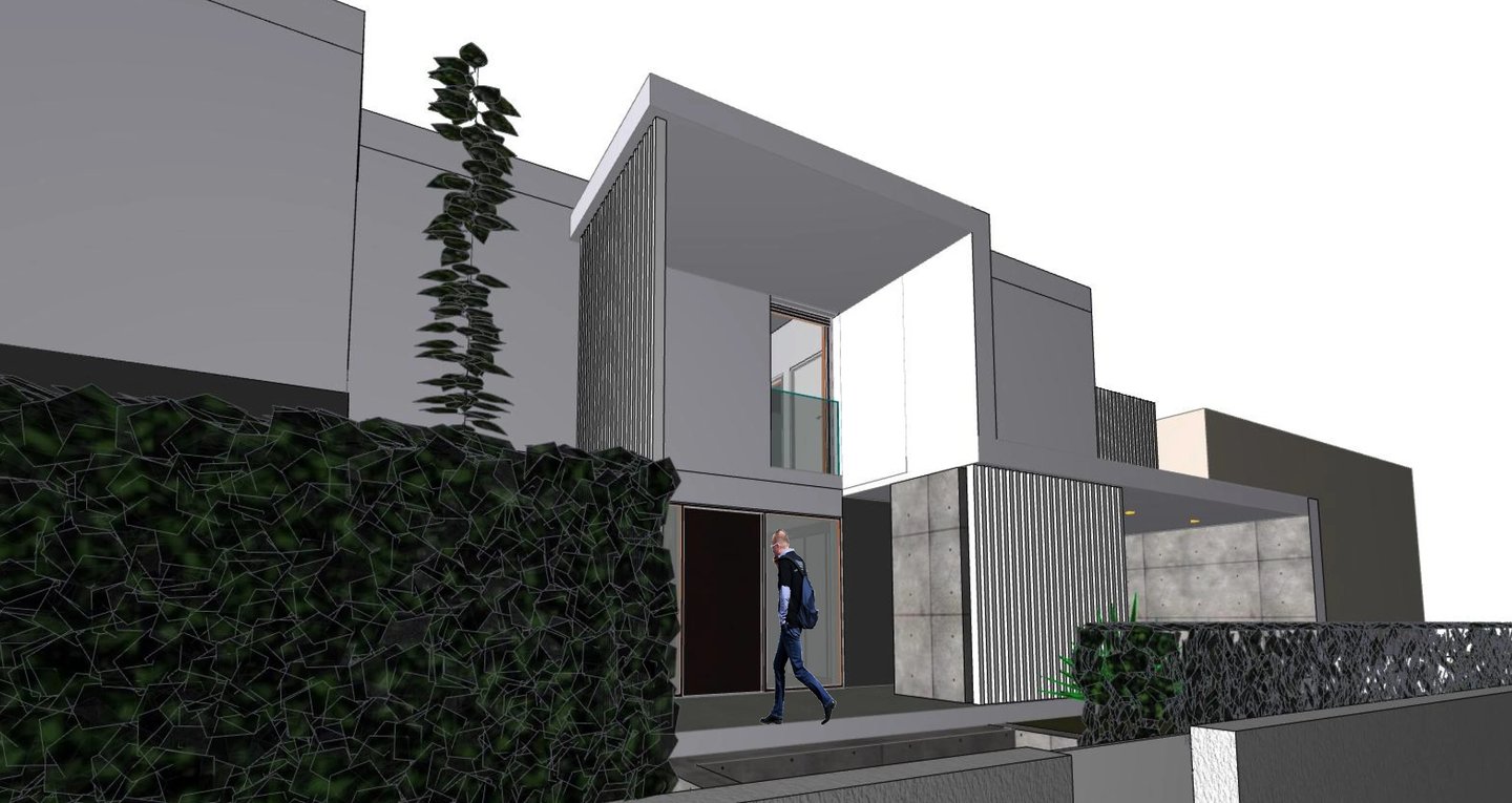 Moradia na Aroeira. Imagem tridimensional do Projeto de Arquitetura.