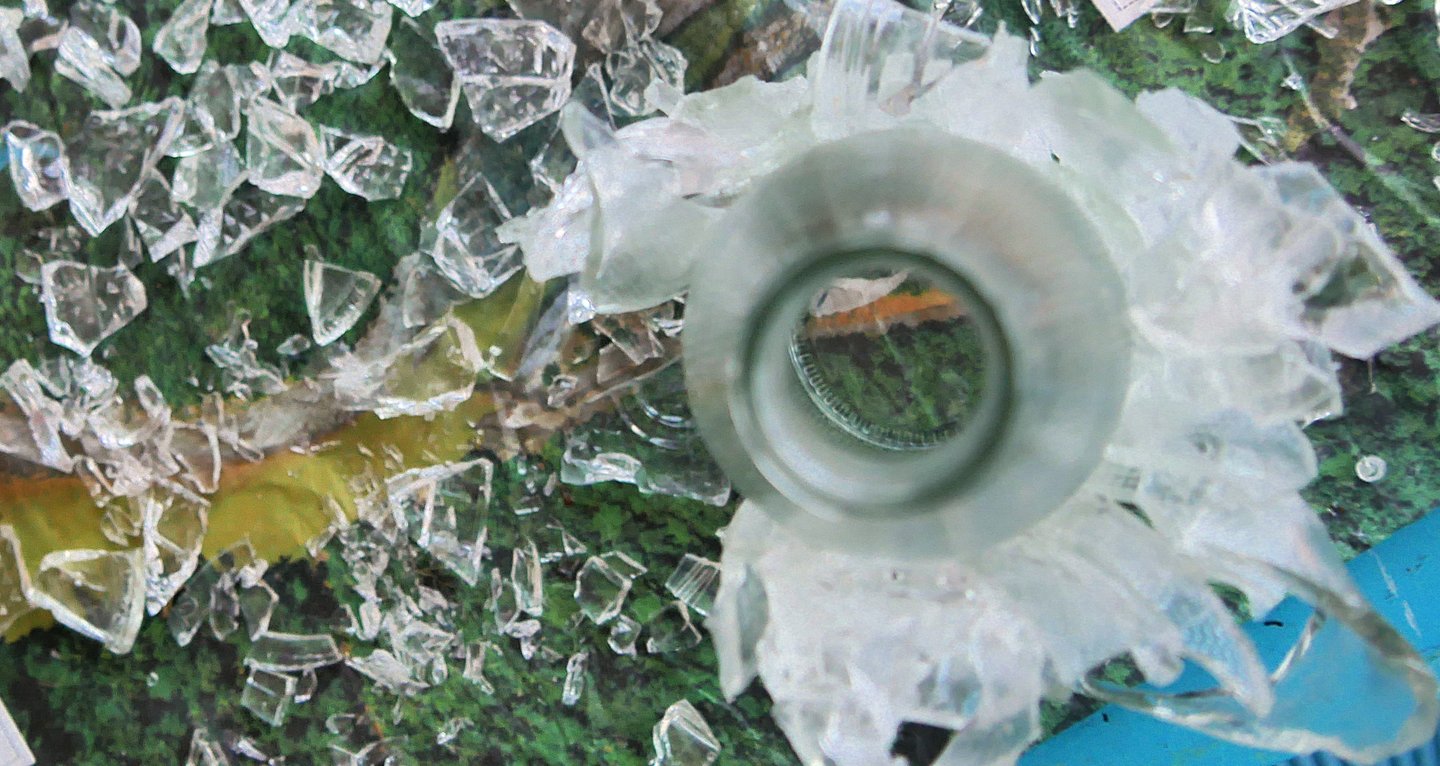 Repurposed materials sculpture - recycling to create art