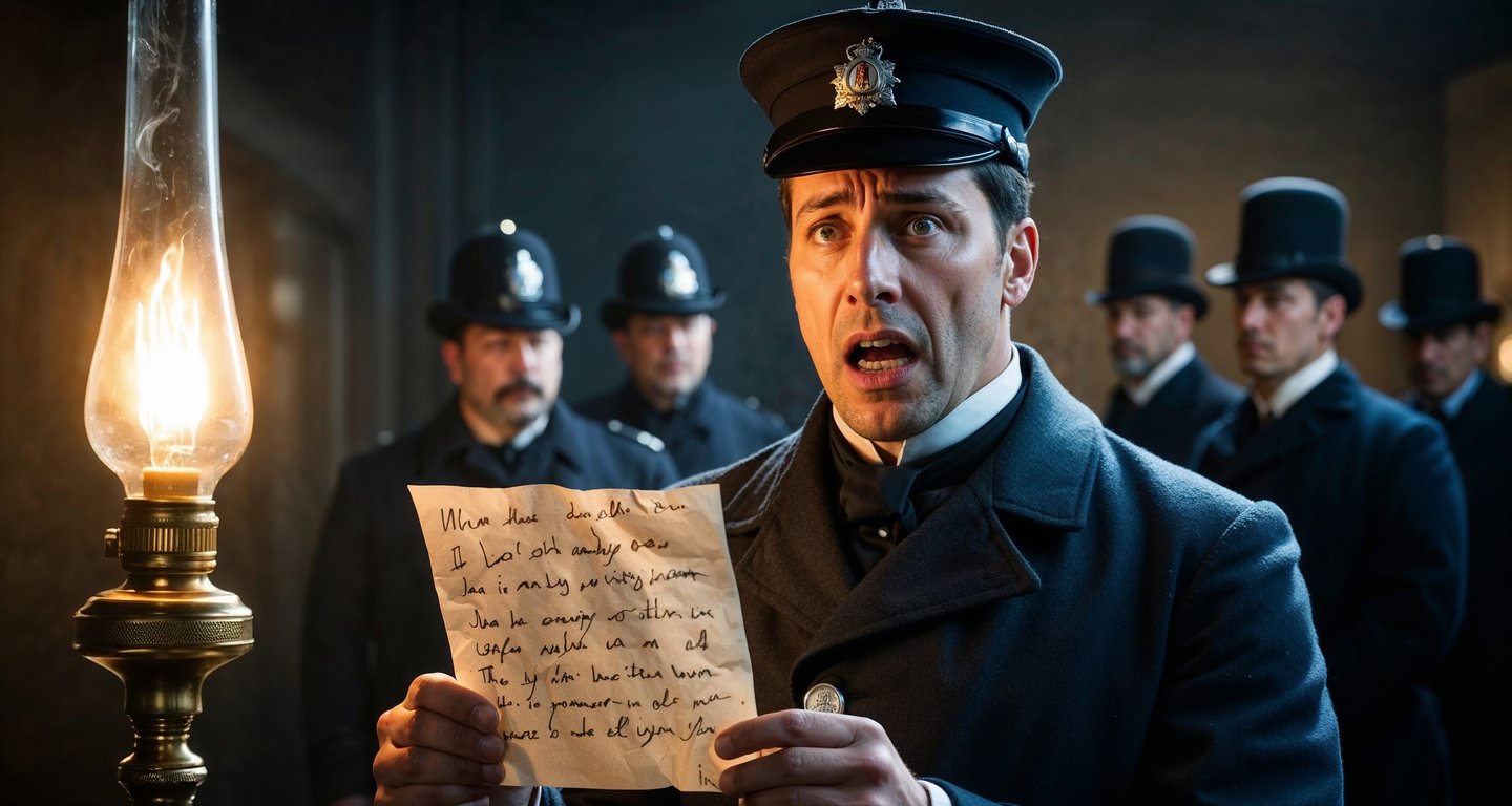 Constable reads Jack the Ripper's threatening letter