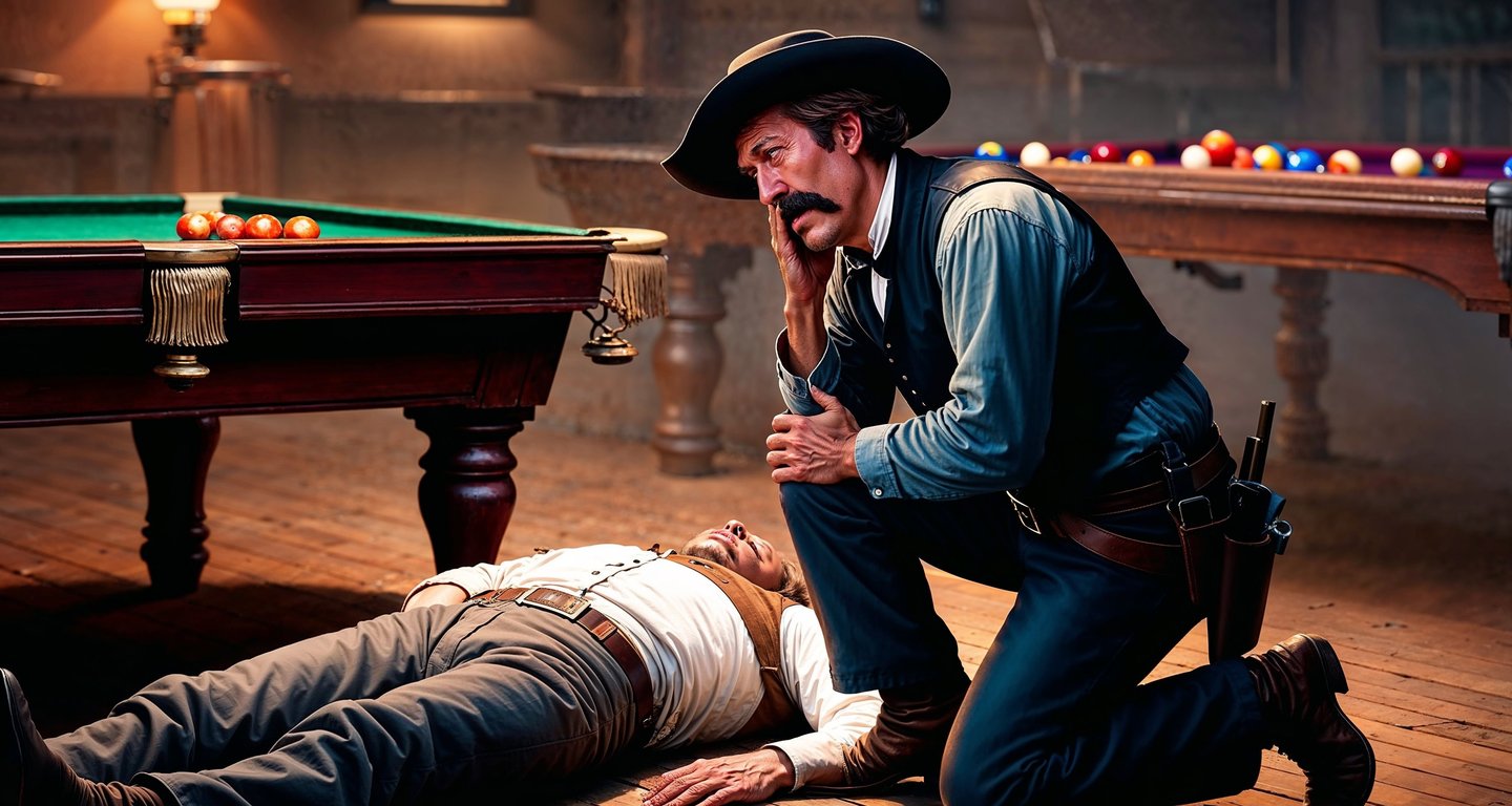 Wyatt Earp morns the murder of his brother, Morgan Earp