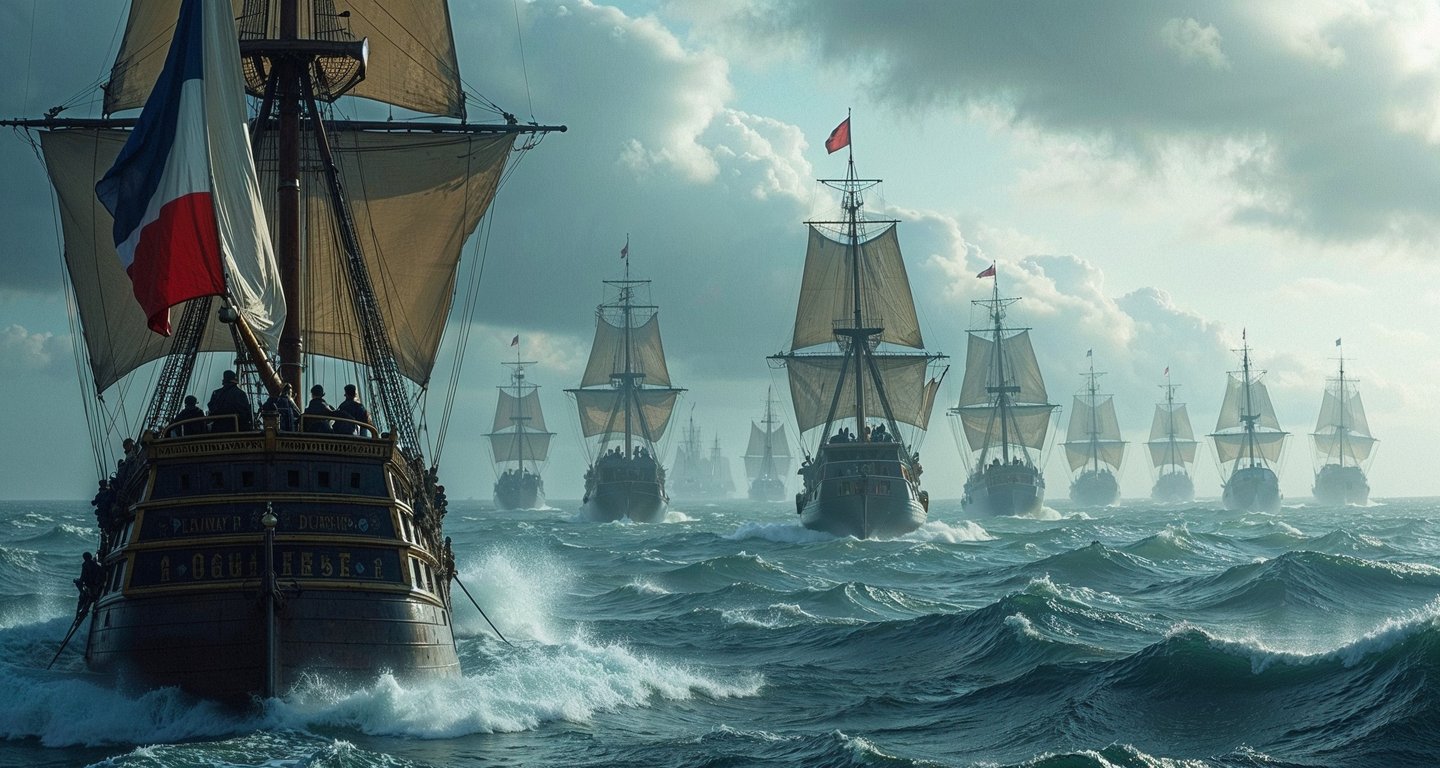 The French fleet of 40,000 strong