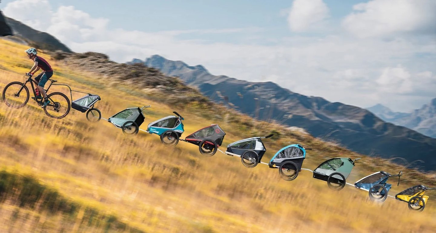 Fahrradanhaenger-Modelle-Thule Chariot-Croozer-Queridoo-Kinderfahrrad-Befestigung