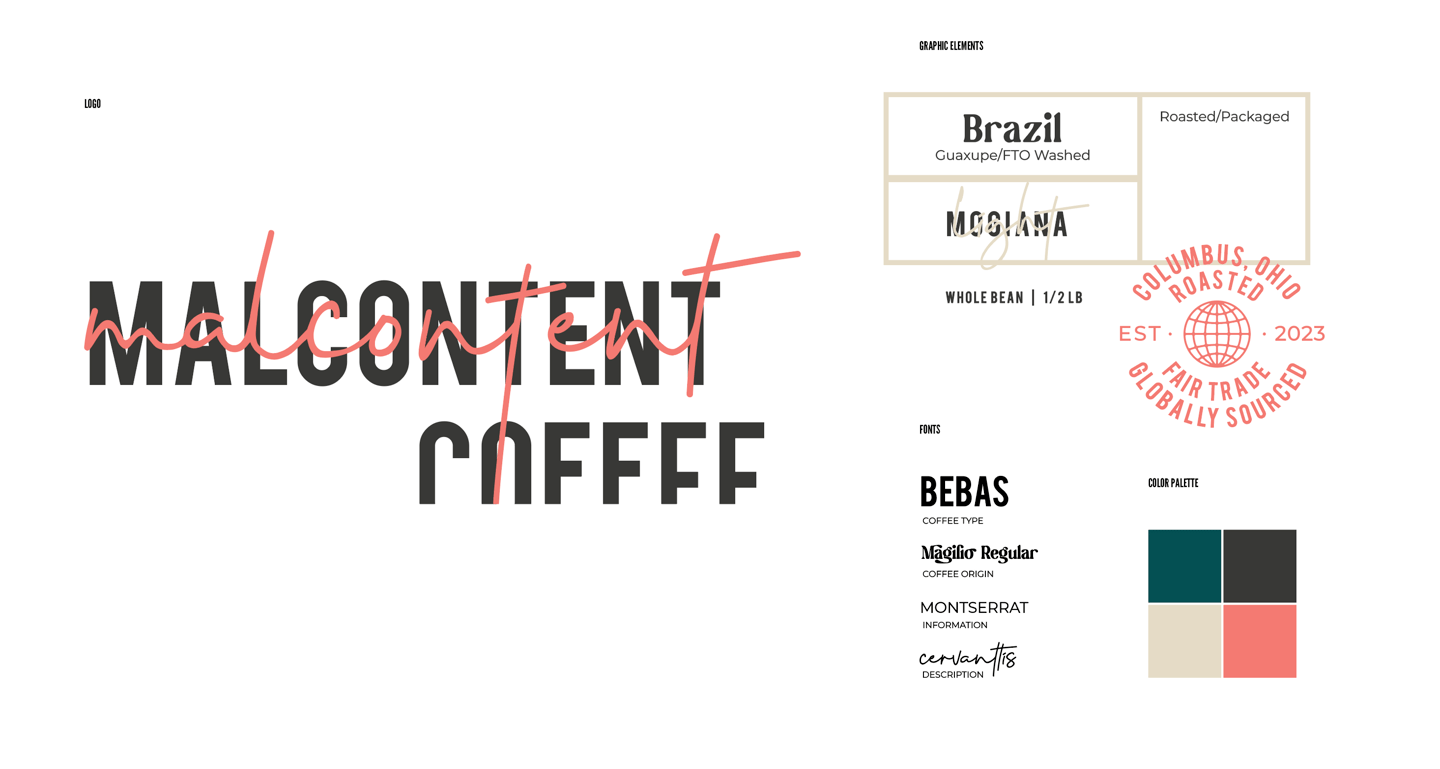 Malcontent Coffee Branding