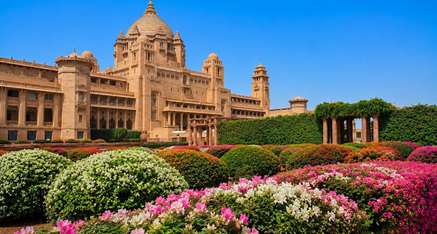 Umaid Bhawan Palace in Blue City in Rajasthan, Jodhpur- India