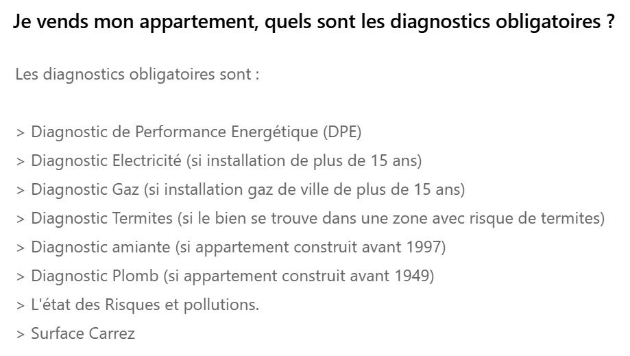 FAQ vendre appartement
