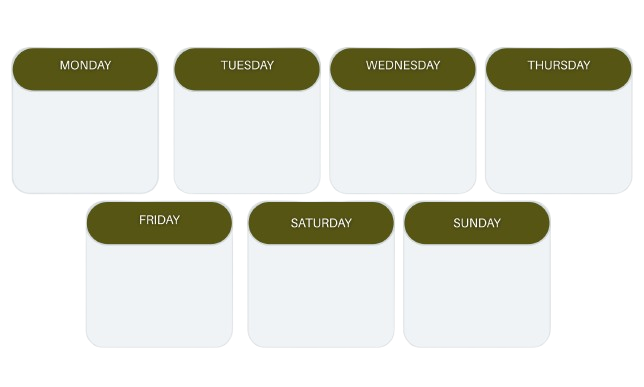calendar showing whats on at the village hall
