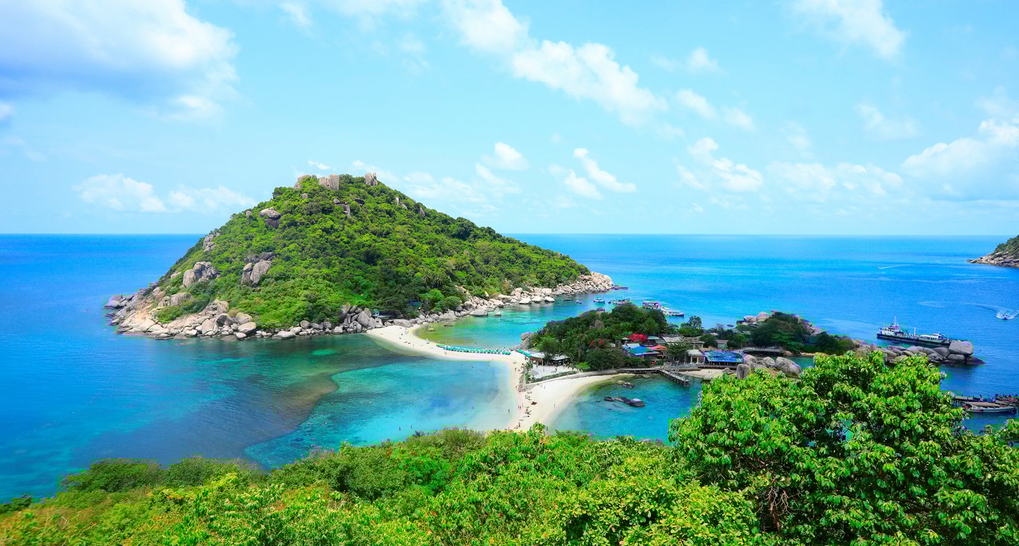 A small island off the coast of Koh Samui, Thailand.