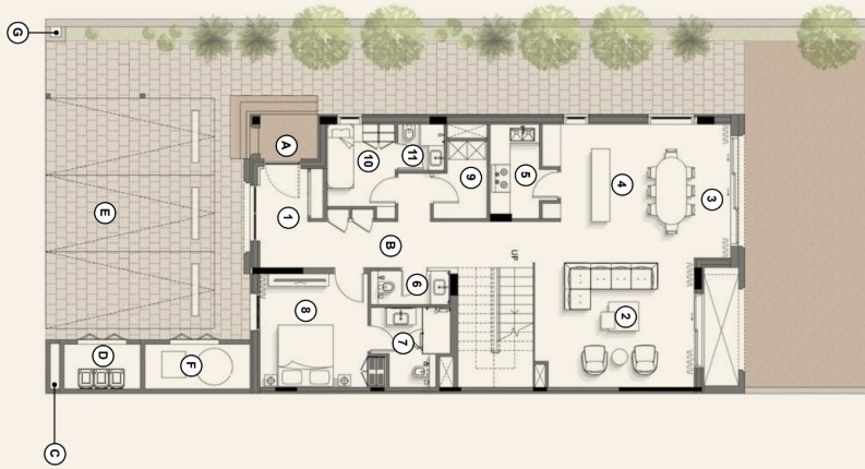 Villa interiors in Nawayef Village Al Hudayriyat