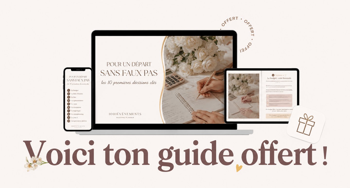 image première page et livret 10 décisions clés pour ton mariage produit offert