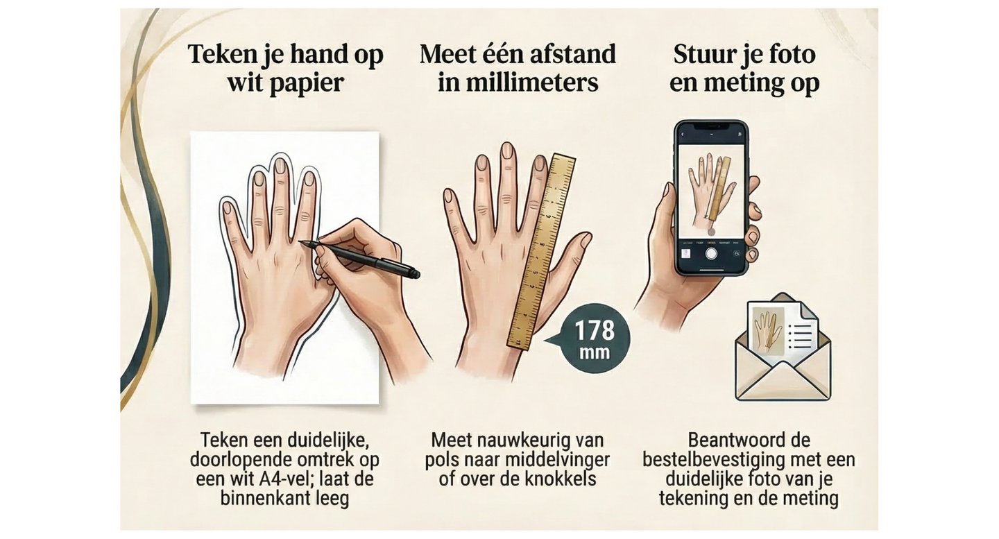 Richtlijnen foto nemen handomtrek gepersonaliseerde tekening cadeau