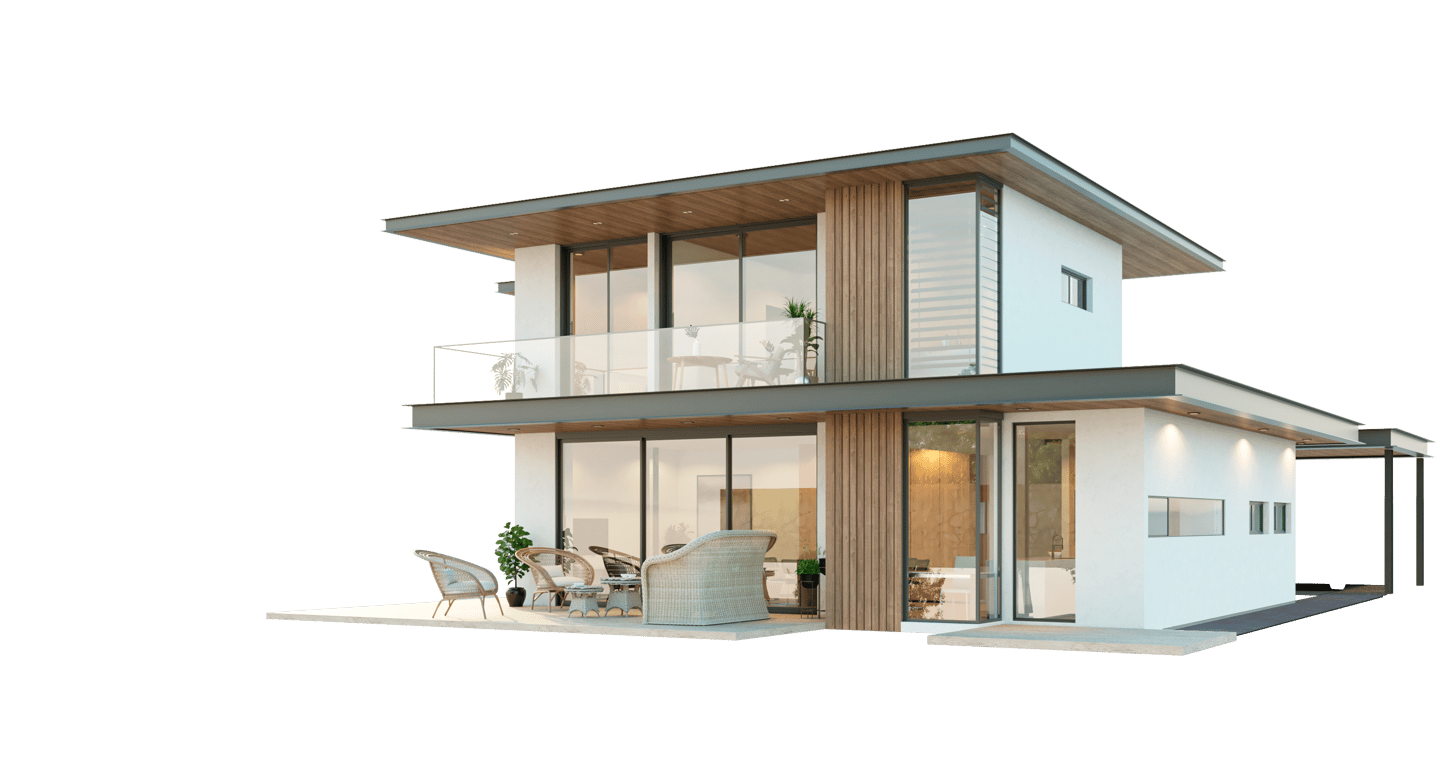 Une maison avec un balcon