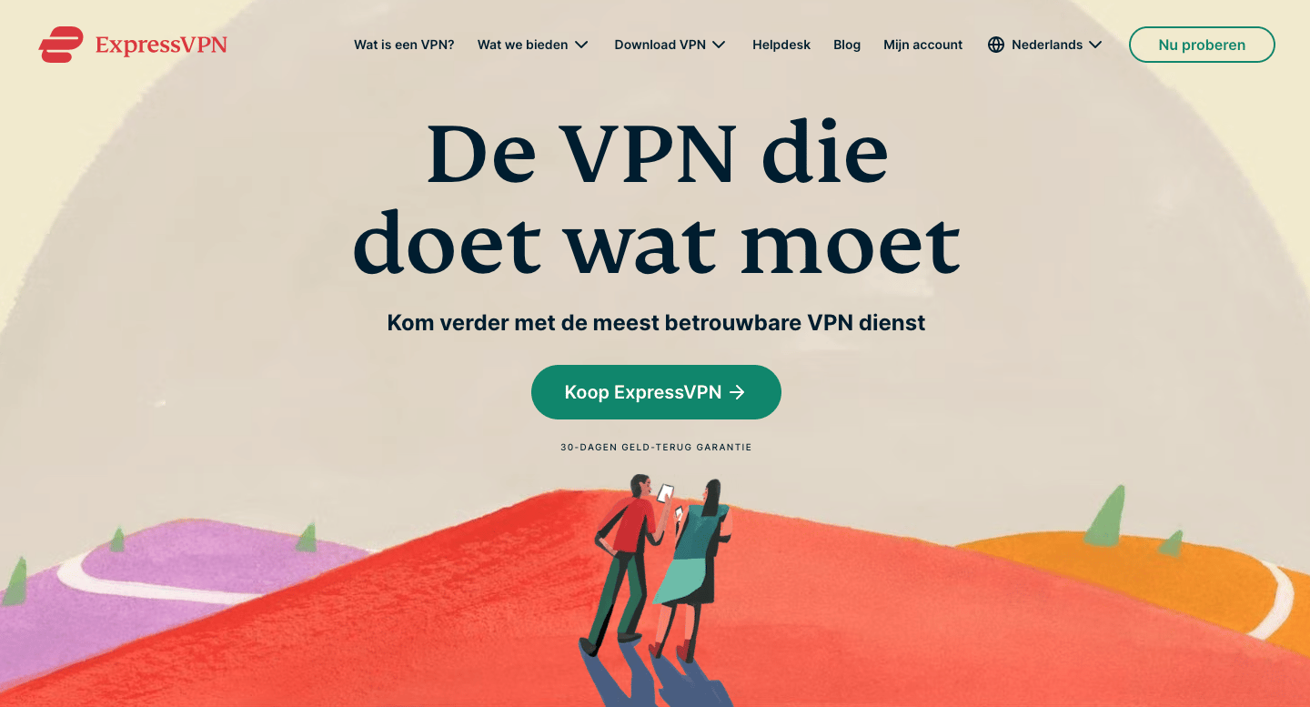 Native Dutch translator Elfi Egmond: work sample of ExpressVPN website