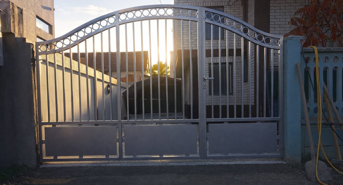 dvokrilna metalna kapija po meri za porodičnu kuću