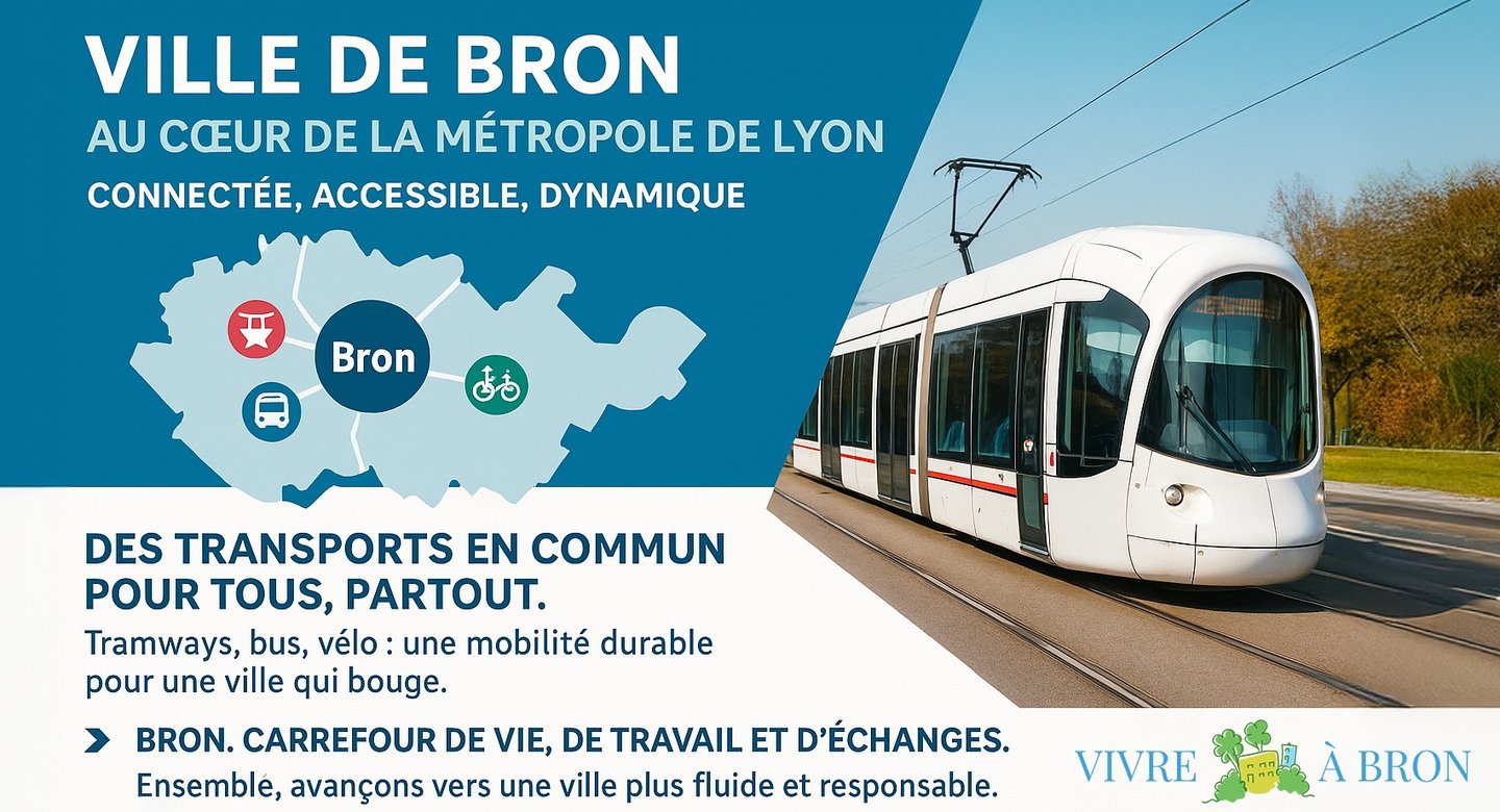 Ville de Bron au coeur de la Métropole de Lyon