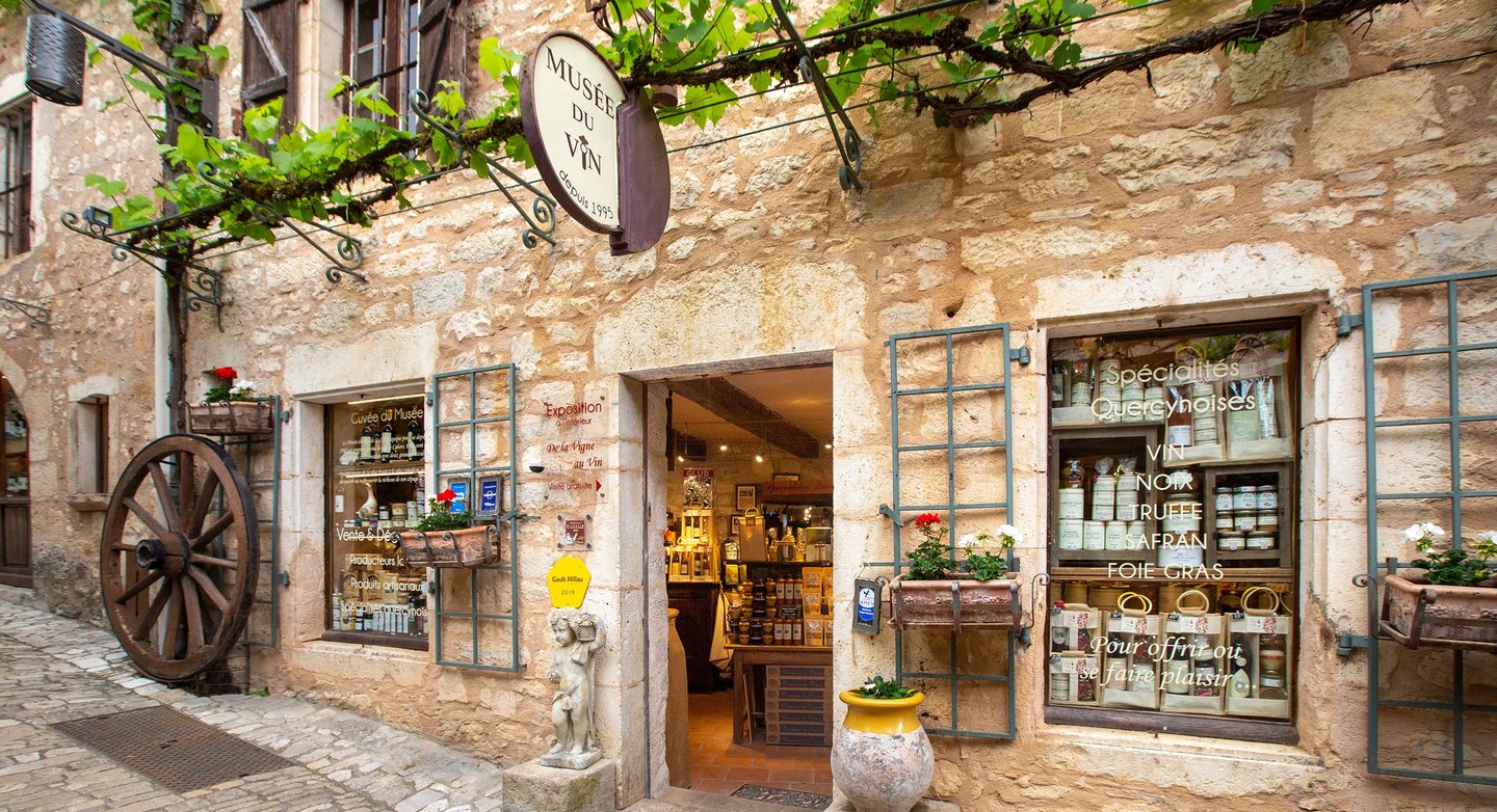 La boutique Le Musée du Vin à Saint-Cirq Lapopie