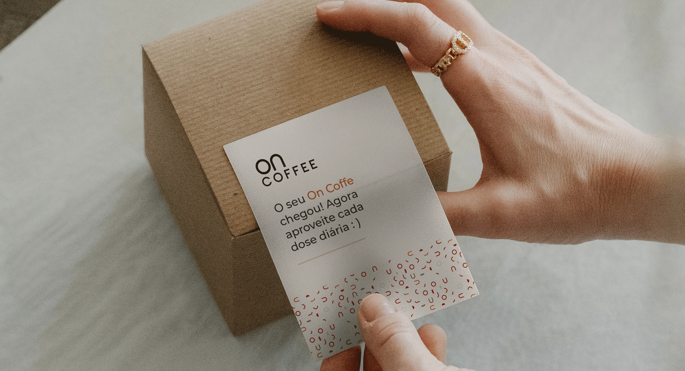 Projeto On Coffee – Projeto de Identidade de marca feito pelo Estúdio Criativo Voluca
