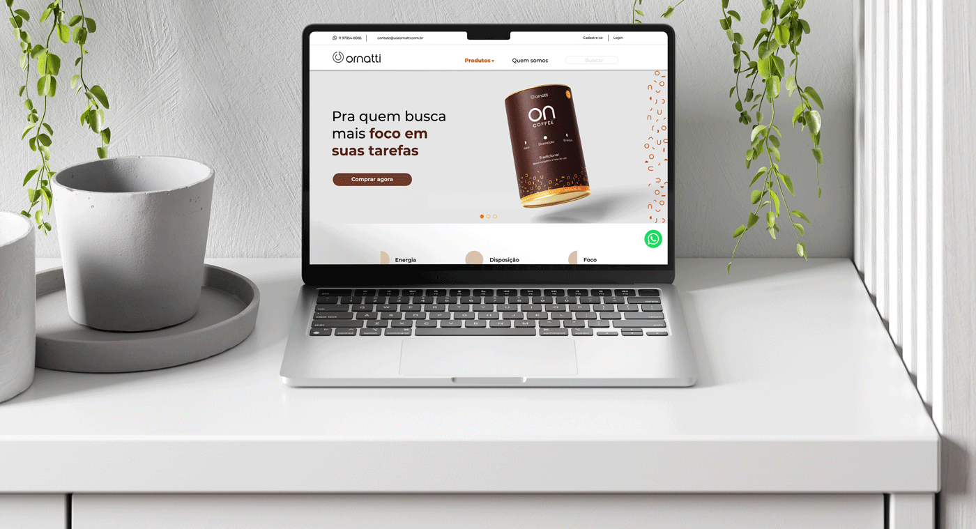 Projeto On Coffee – Projeto de Identidade de marca feito pelo Estúdio Criativo Voluca