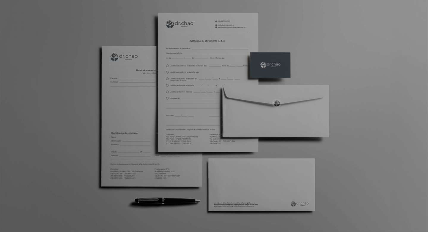 Projeto Instituto Dr. Chao – Projeto de Identidade de Marca feito pelo Estúdio Criativo Voluca
