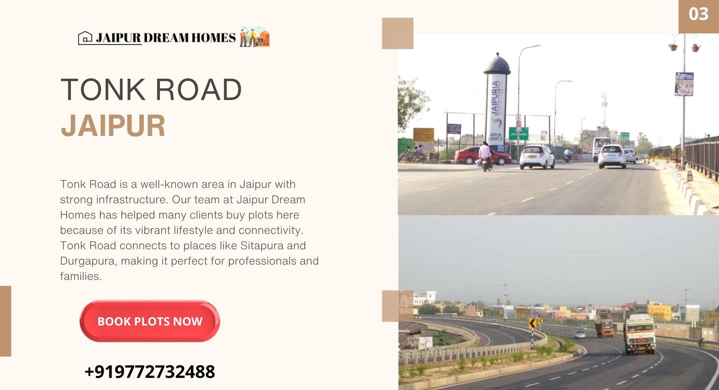 TONK ROAD JAIPUR Tonk Road is a well-known area in Jaipur with strong infrastructure. Our team at Ja