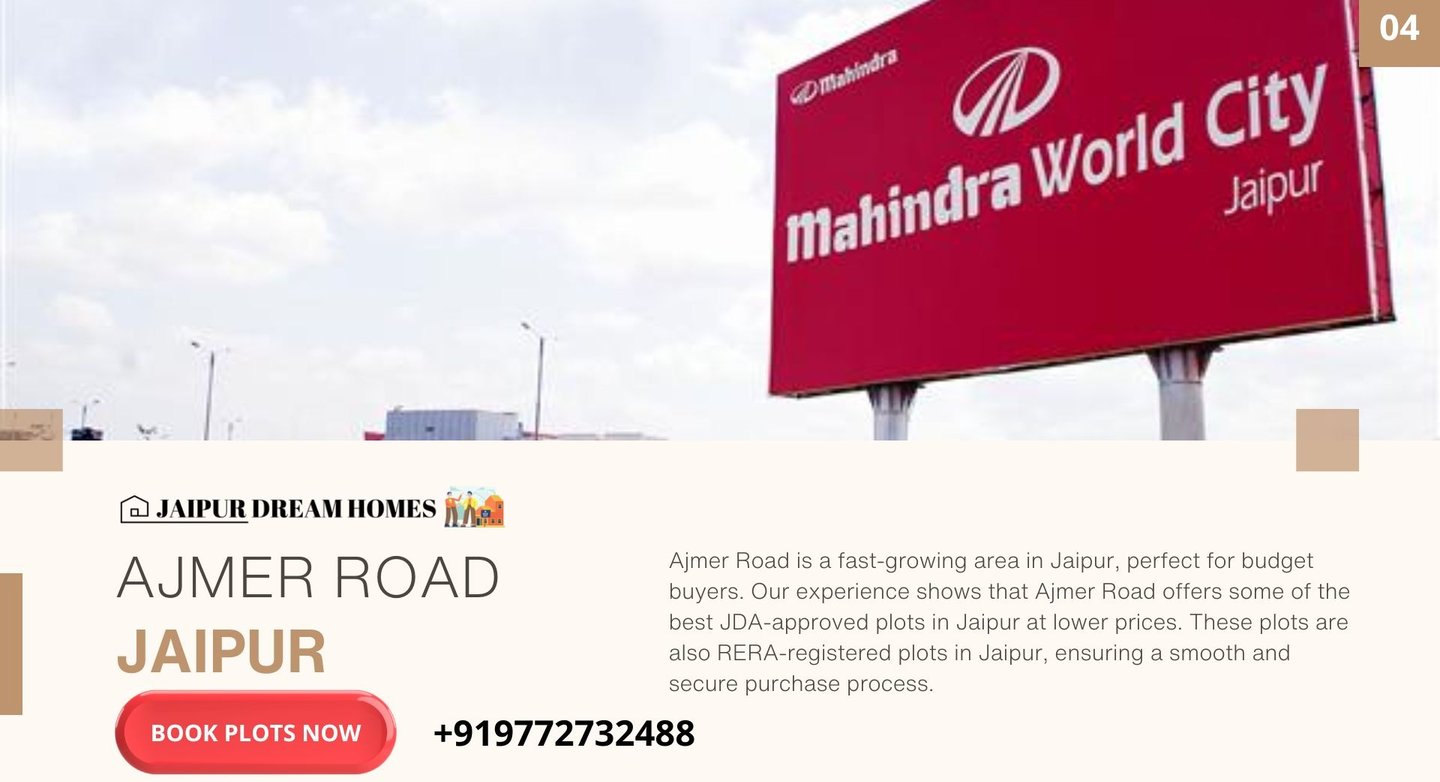 Ajmer Road is a fast-growing area in Jaipur, perfect for budget buyers. Our experience shows that Aj