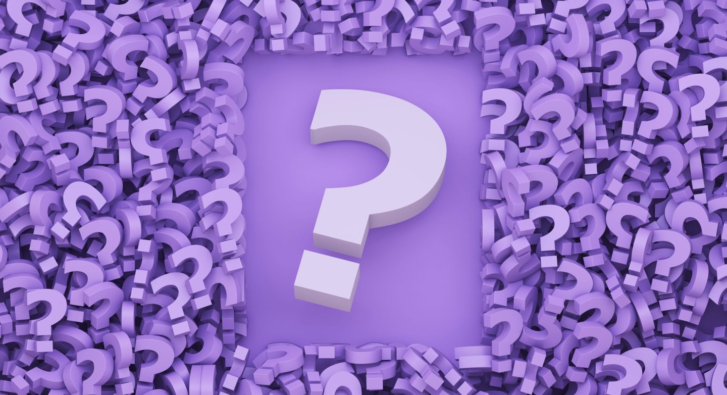 Wedding videography FAQs—Glasgow & Central Scotland hero graphic with question marks.