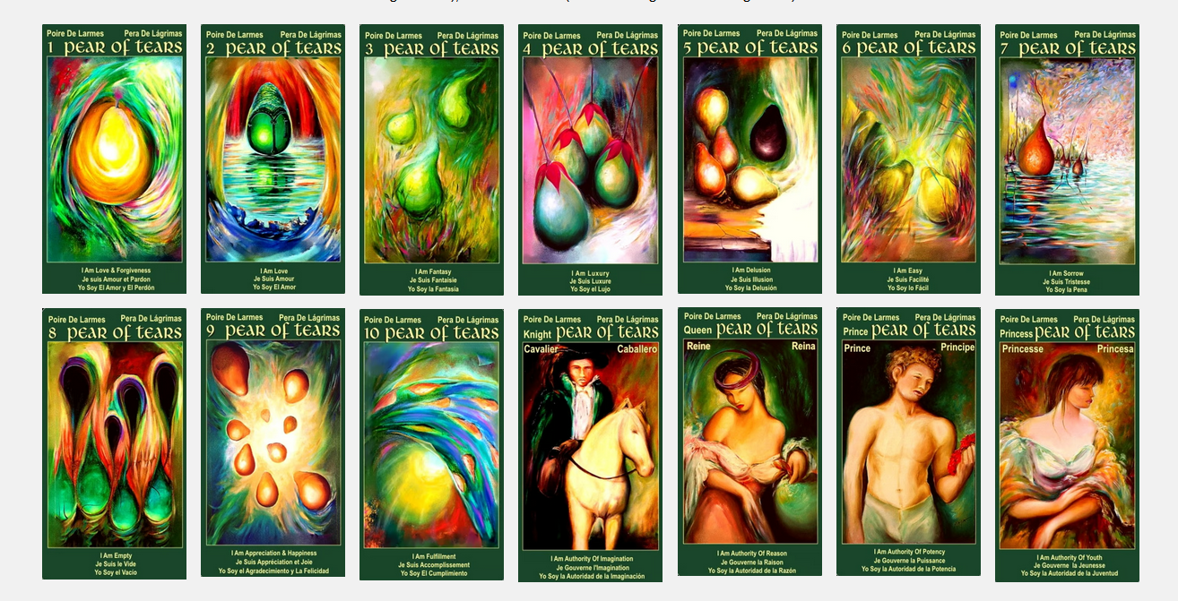 Manor arcana green tarot cards emotional suit Pear of Tears