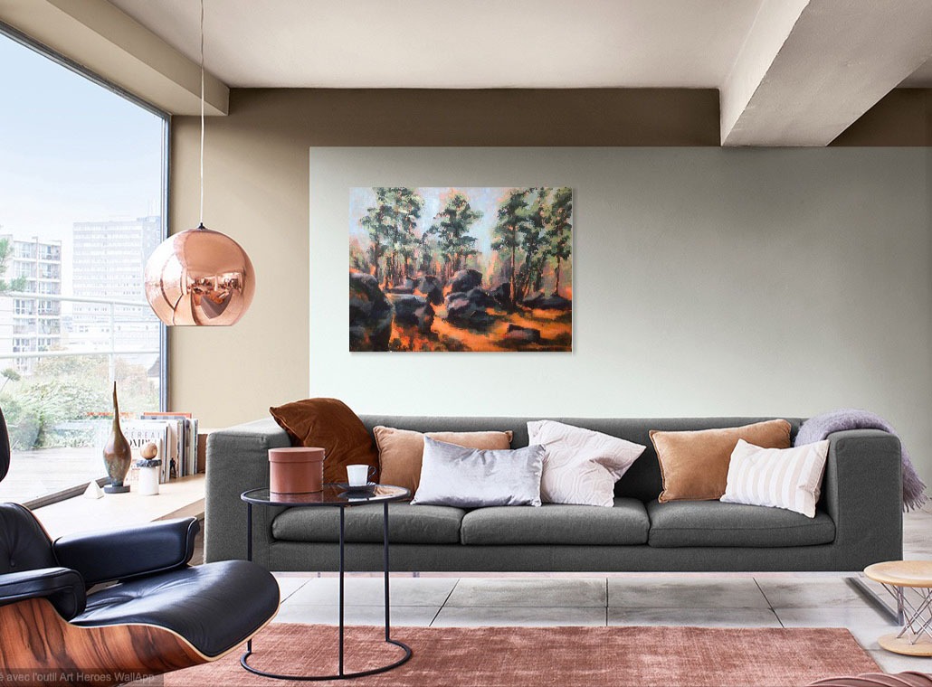 Peinture Forêt de Fontainebleau Sybille Ingold intérieur moderne