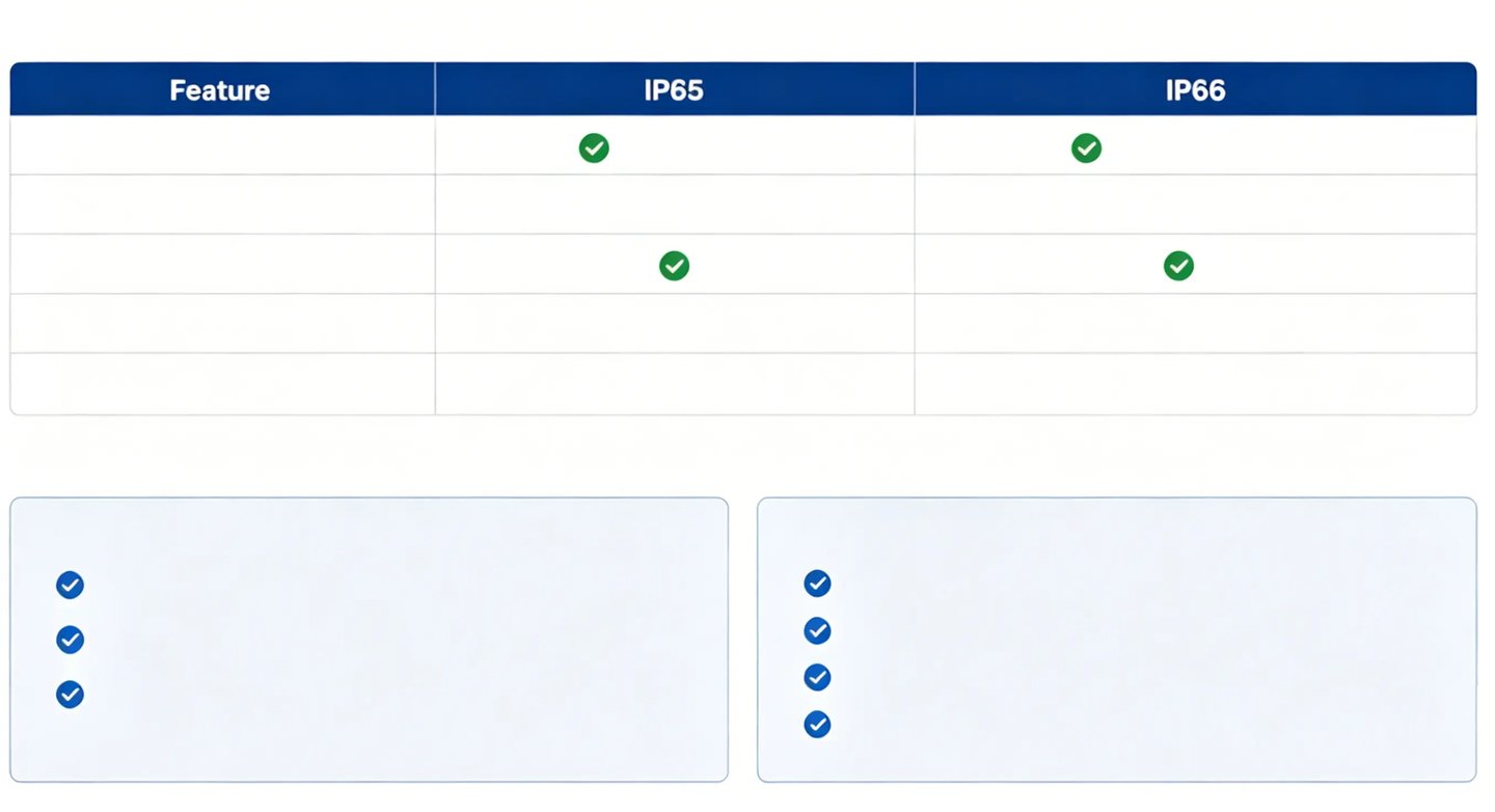 IP65 vs IP66 Comparison