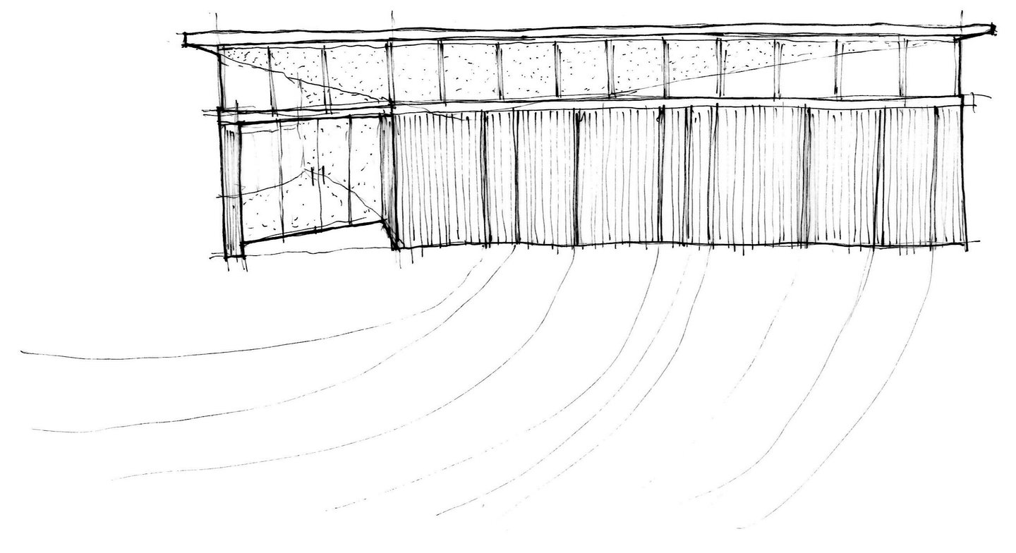an architectural sketch