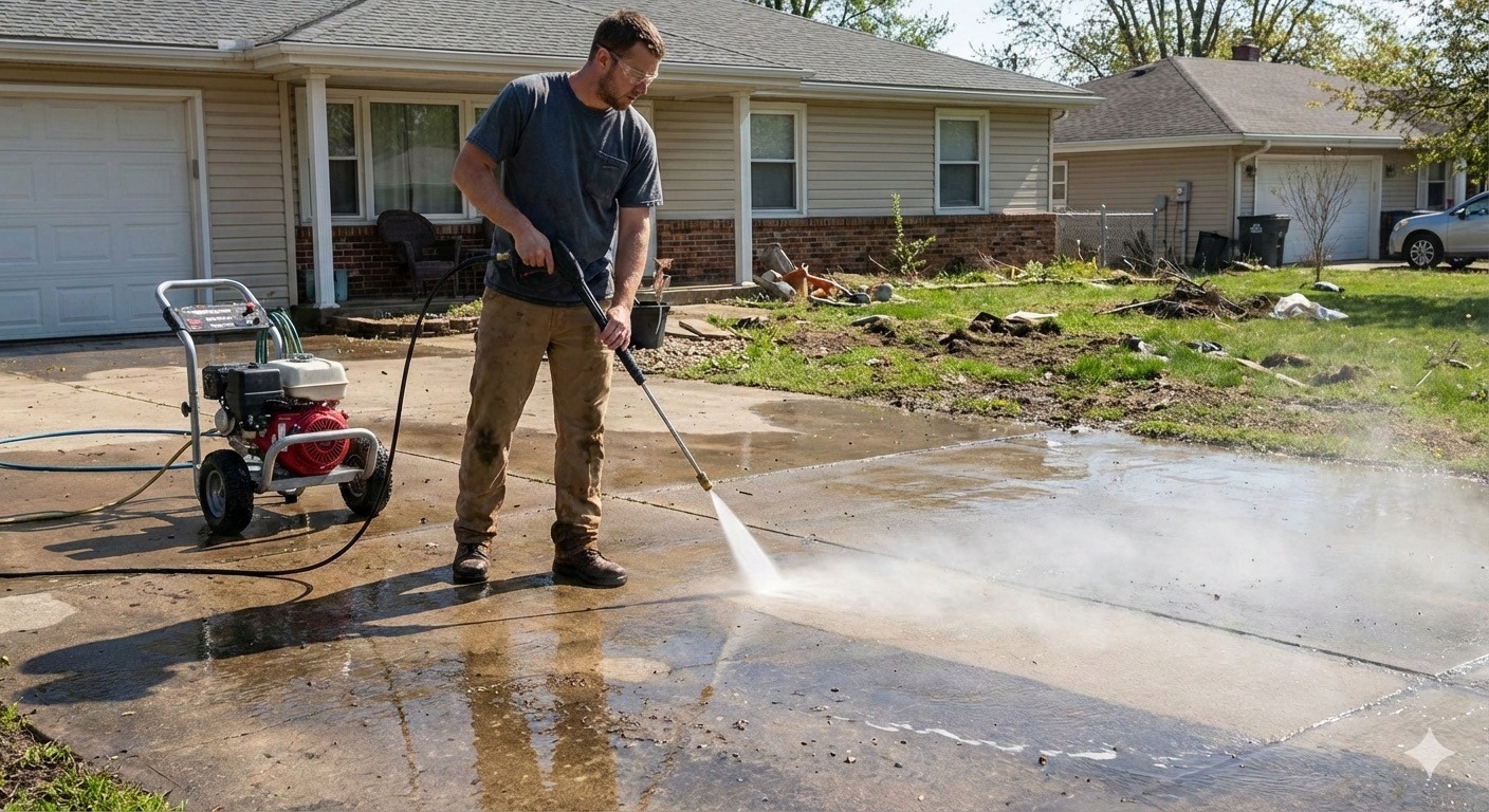 Driveway pressure washing Houston