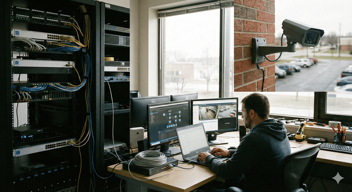 Sieci komputerowe LAN/WLAN/Wifi, Monitoring CCTV IP, usługi informatyczne